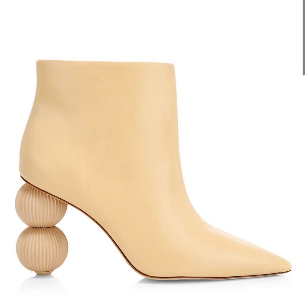 Cult Gaia Cam Bauble-Heel Leather Ankle Boots